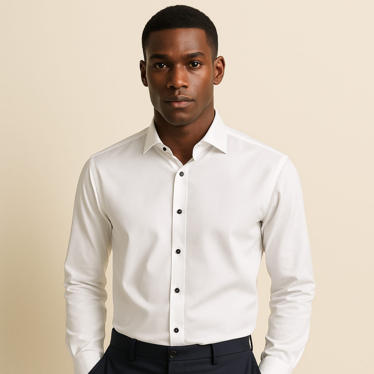 Classic Fit Mens Linen Dress Shirt
