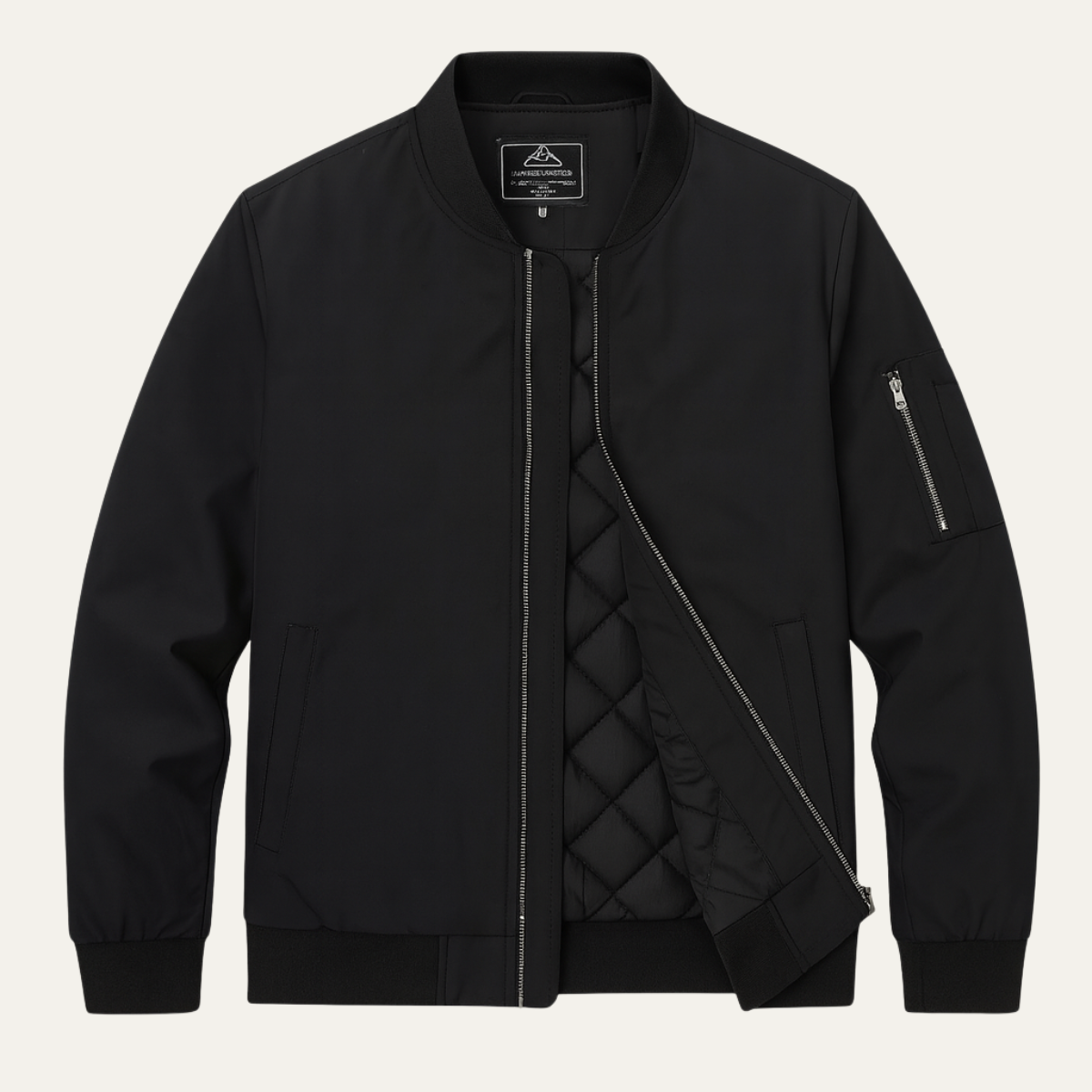 Vintage Quilted Mens Leather Jacket