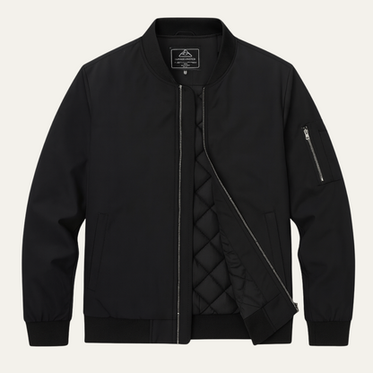 Vintage Quilted Mens Leather Jacket