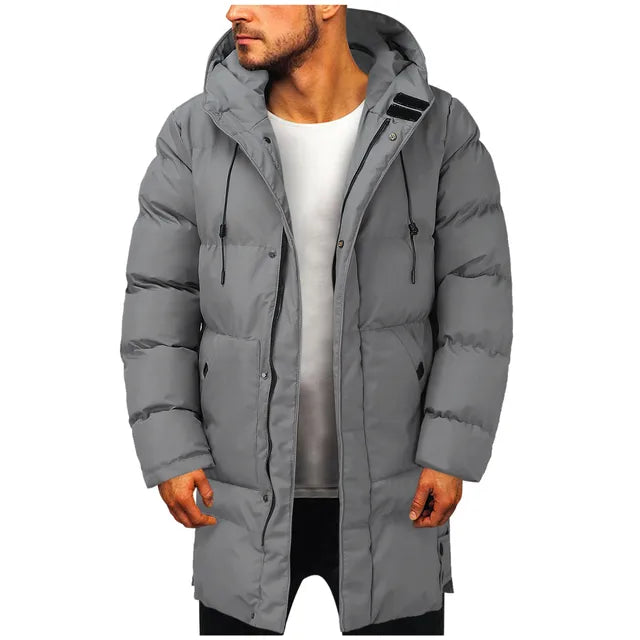 Men's Classic Grey Winter Coat - OutfitLondon