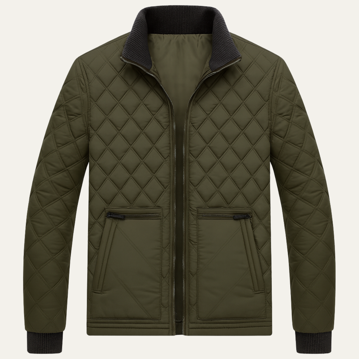 Classic Mens Quilted Puffer Diamond Jacket - OutfitLondon