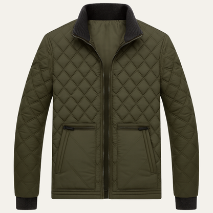Classic Mens Quilted Puffer Diamond Jacket - OutfitLondon