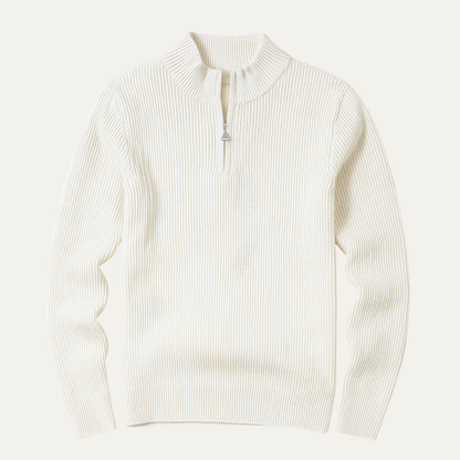 Warm Men's Knit Half Zip Winter Sweater - OutfitLondon