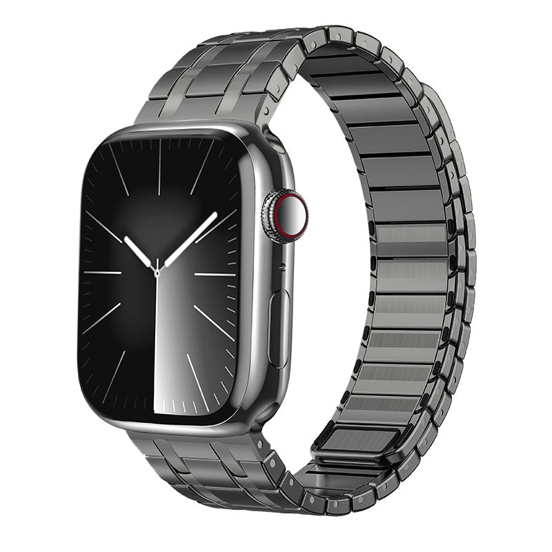 Sleek Silver Magnetic Apple Watch Strap