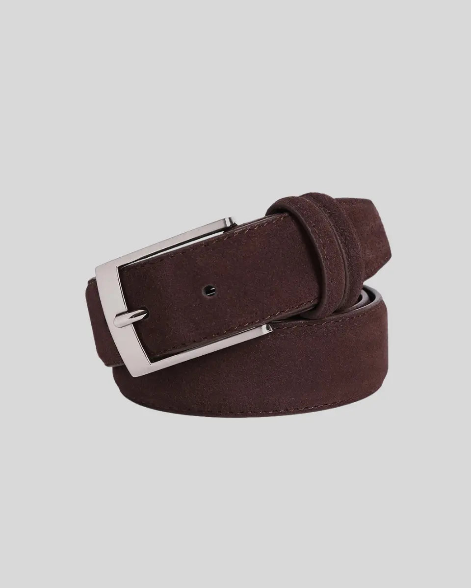 Leather Classic Brown Mens Belt - OutfitLondon