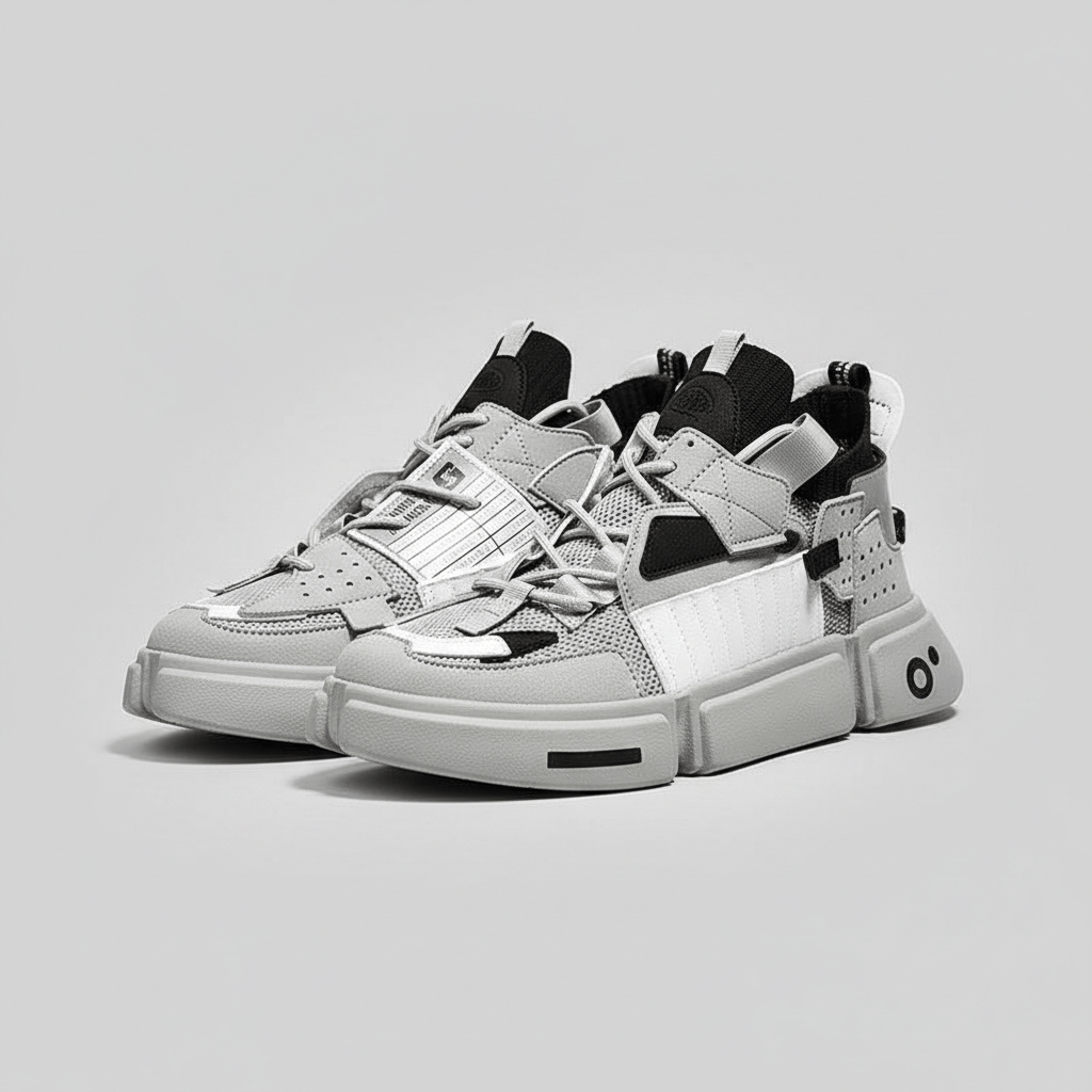 Trendy City Sneakers with Thick Outsole