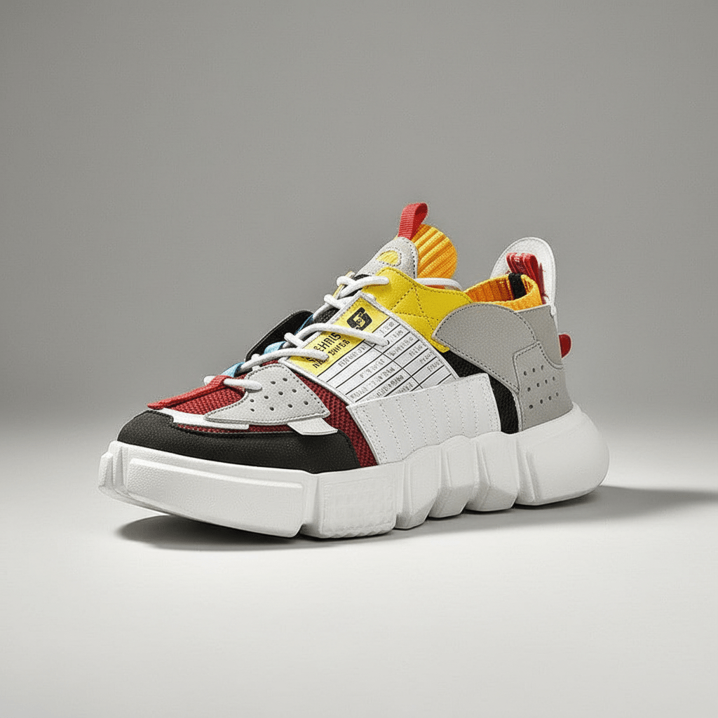 Trendy City Sneakers with Thick Outsole