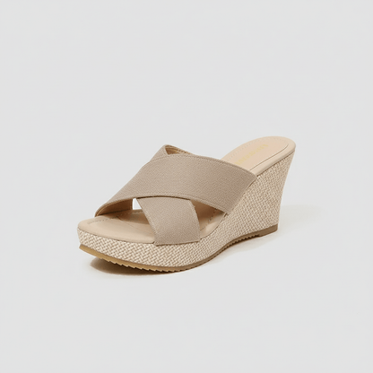 Comfortable Platform Wedge Sandals with Buckle Straps - OutfitLondon