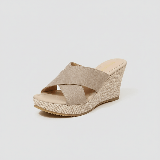 Comfortable Platform Wedge Sandals with Buckle Straps - OutfitLondon