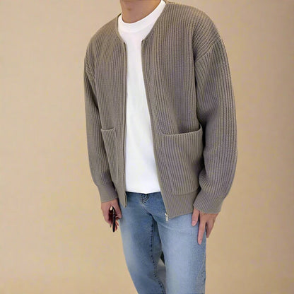 Men's Cozy Zip Up Cardigan Sweater