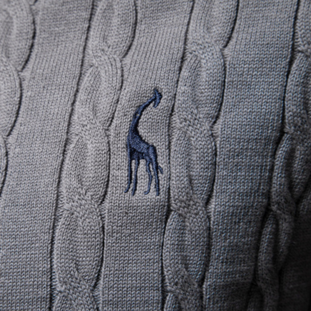 Classic Crew Neck Cable Sweater