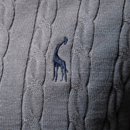 Classic Crew Neck Cable Sweater