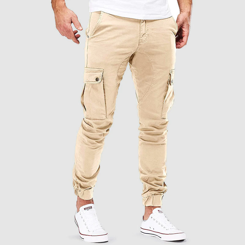 Comfortable Cargo Jogger Pants with Elastic Bottoms