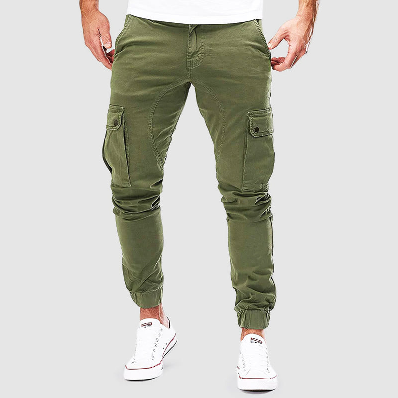 Comfortable Cargo Jogger Pants with Elastic Bottoms