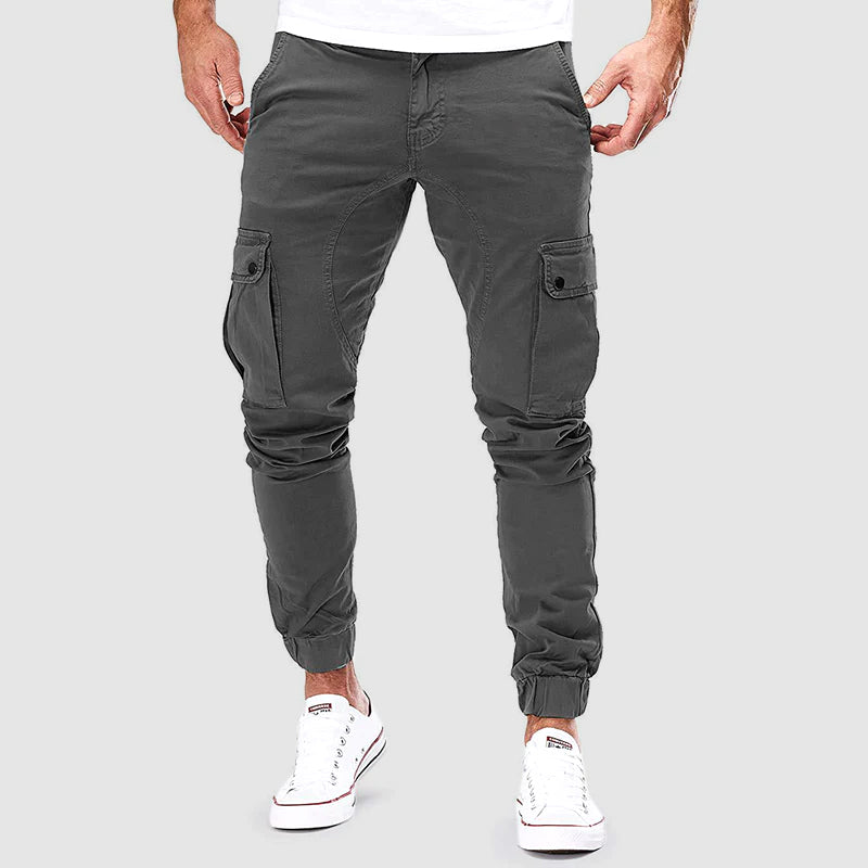 Comfortable Cargo Jogger Pants with Elastic Bottoms