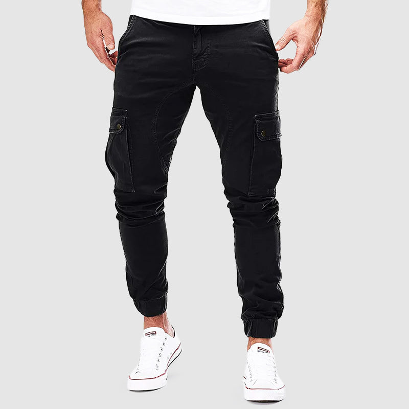 Comfortable Cargo Jogger Pants with Elastic Bottoms - OutfitLondon