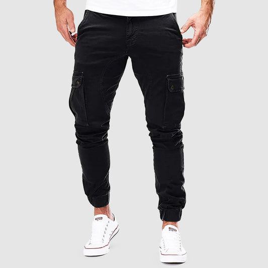 Comfortable Cargo Jogger Pants with Elastic Bottoms - OutfitLondon