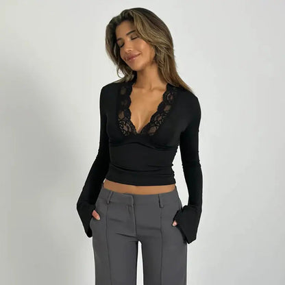 Women's V-Neck Lace