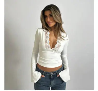Women's V-Neck Lace