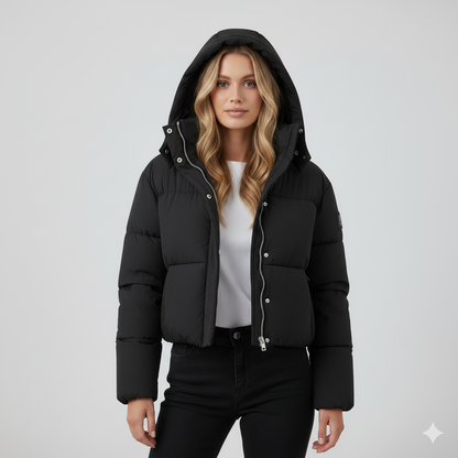 Warm Hooded Puffer Jacket for Women