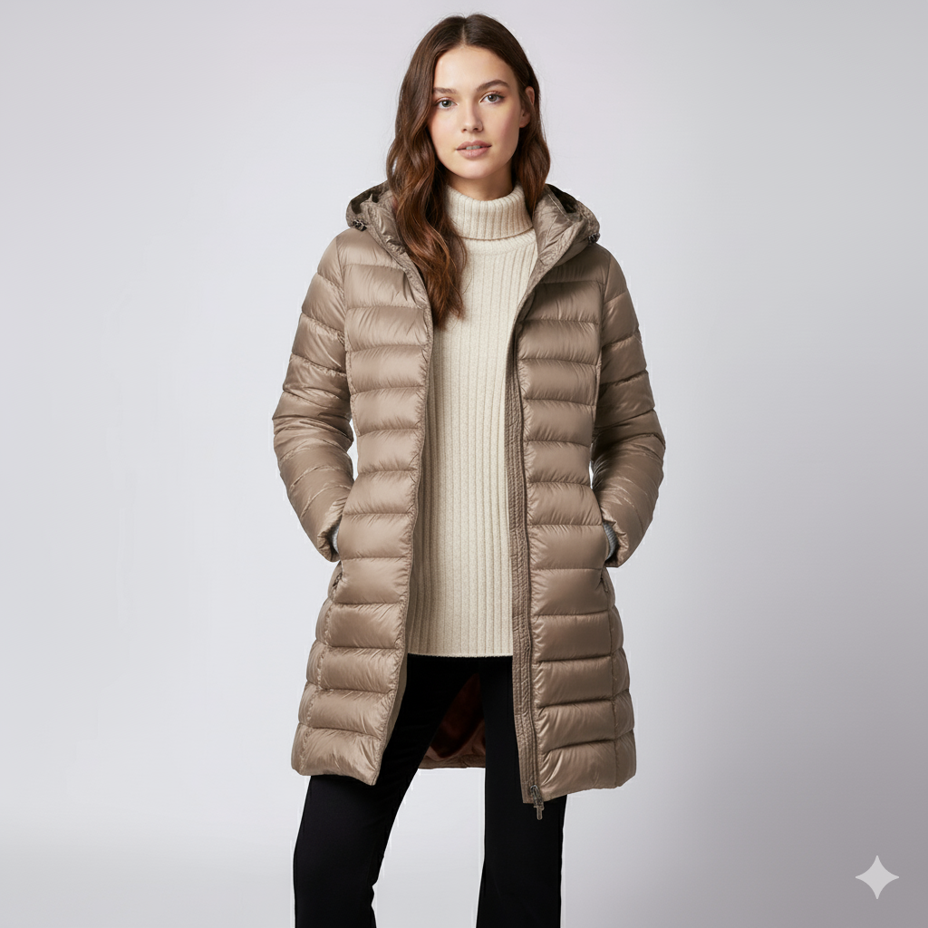Warm Padded Long Quilted Women's Coat
