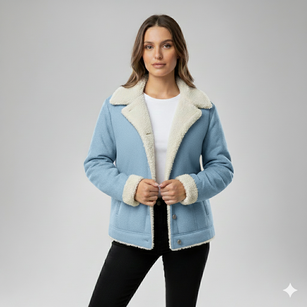 Warm Women's Parka Jacket with Fleece Lining