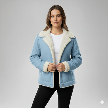 Warm Women's Parka Jacket with Fleece Lining