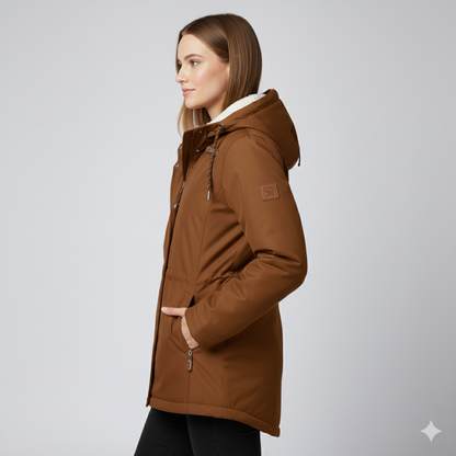 Warm Fur Lined Women's Winter Long Coat