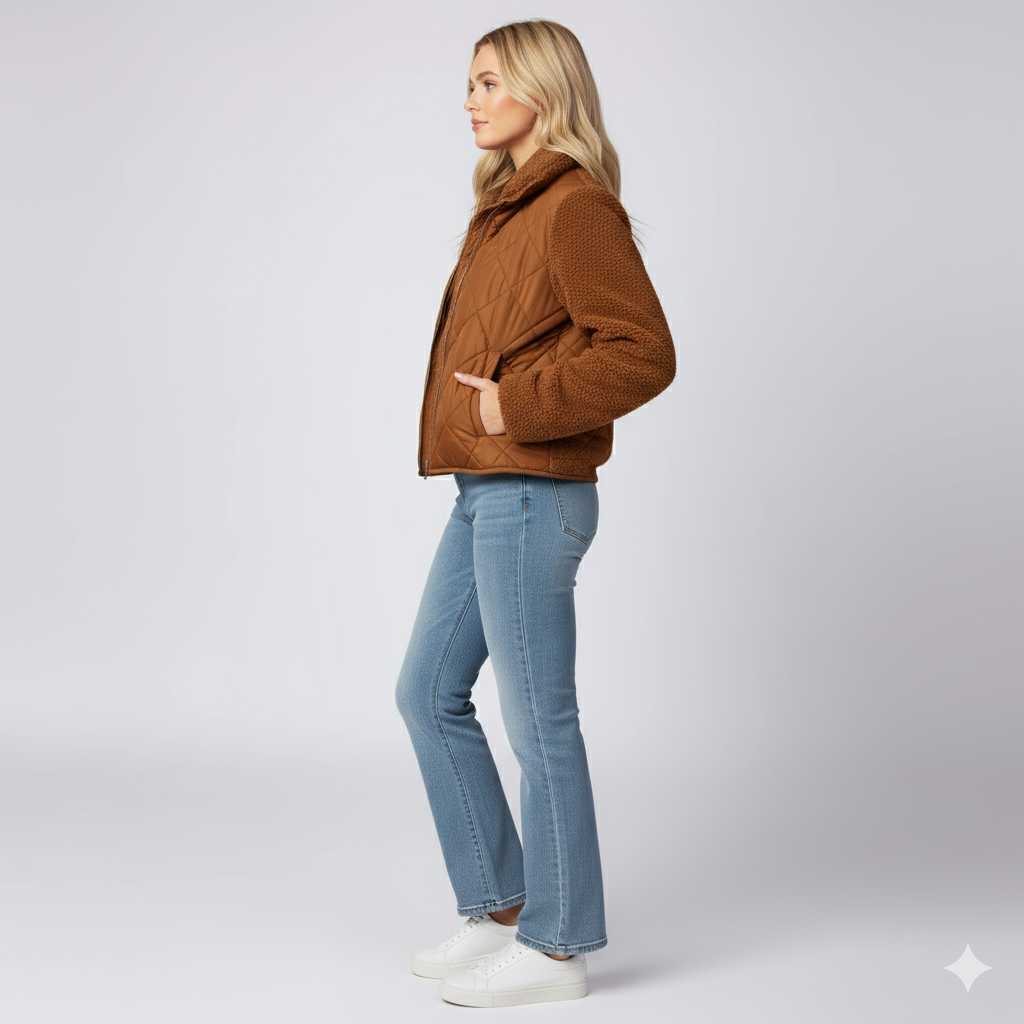 Warm Quilted Winter Jacket for Women