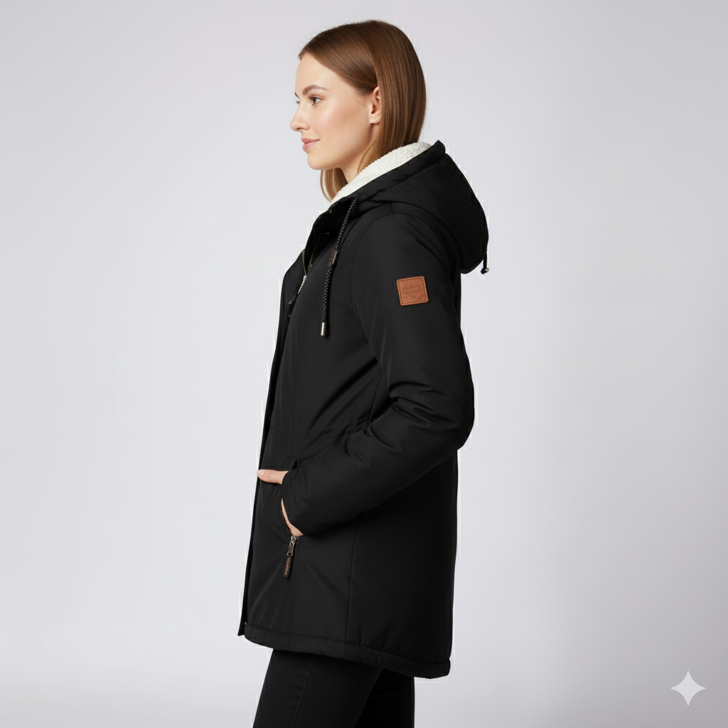 Warm Fur Lined Women's Winter Long Coat