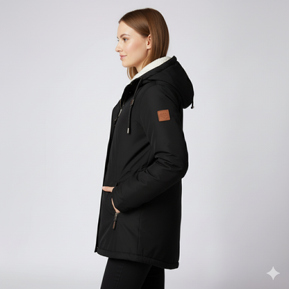 Warm Fur Lined Women's Winter Long Coat