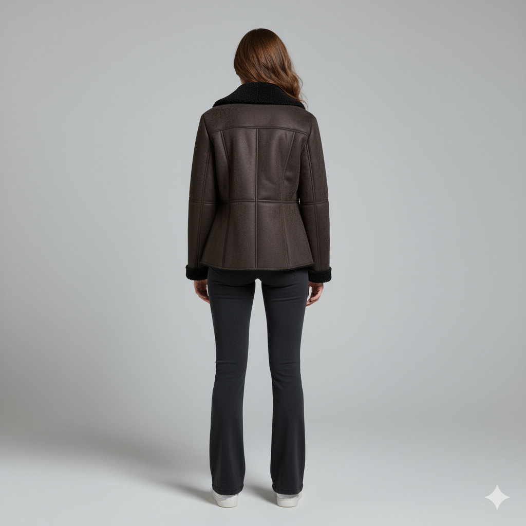 Women's Faux Leather Fall Jacket with Soft Inner Lining