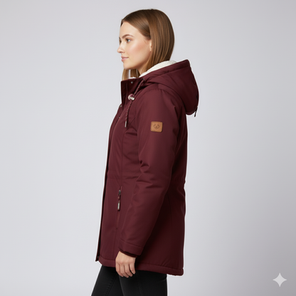 Warm Fur Lined Women's Winter Long Coat