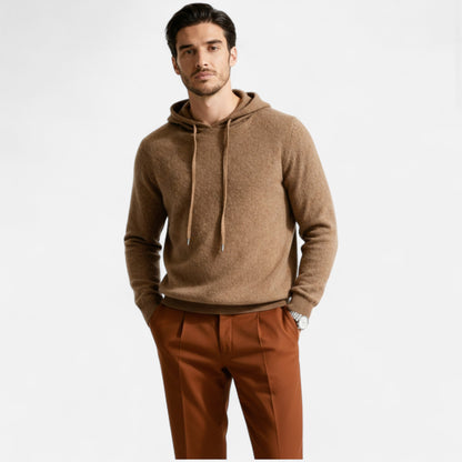 Warm Pure Wool Hooded Sweatshirt