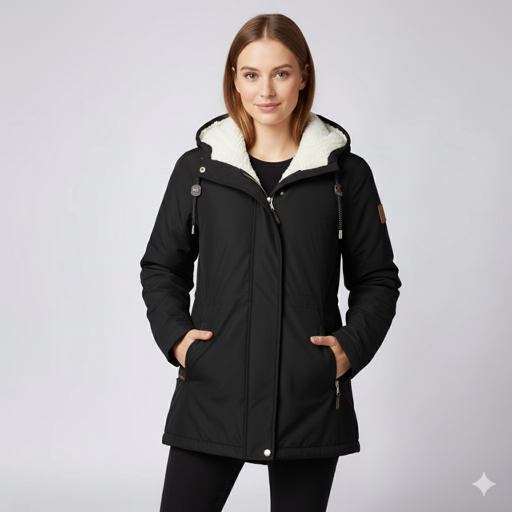 Warm Fur Lined Women's Winter Long Coat