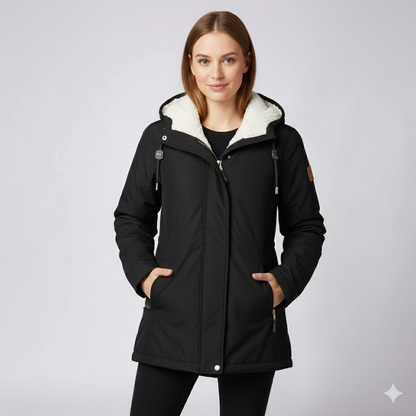 Warm Fur Lined Women's Winter Long Coat