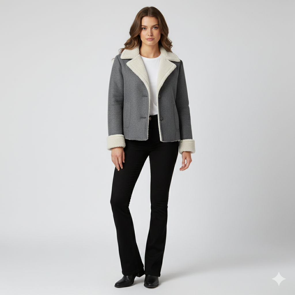 Warm Women's Parka Jacket with Fleece Lining