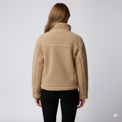 Cozy Womens Fleece Oversized Zip Up Jacket