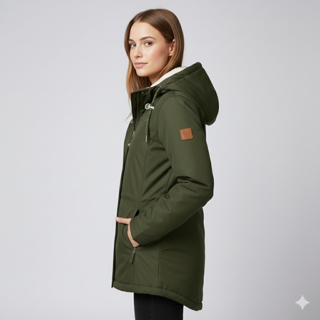 Warm Fur Lined Women's Winter Long Coat