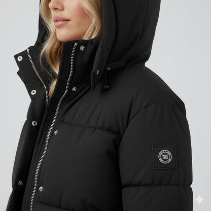 Warm Hooded Puffer Jacket for Women