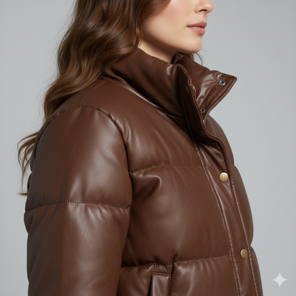 Warm Short Puffer Jacket for Women