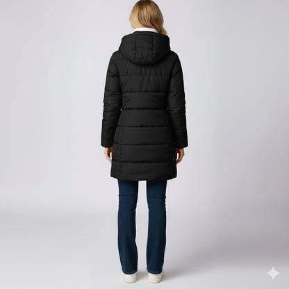 Warm Women's Long Down Filled Quilted Parka Coat