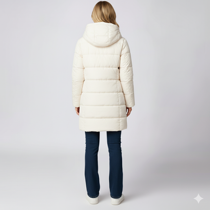 Warm Women's Long Down Filled Quilted Parka Coat