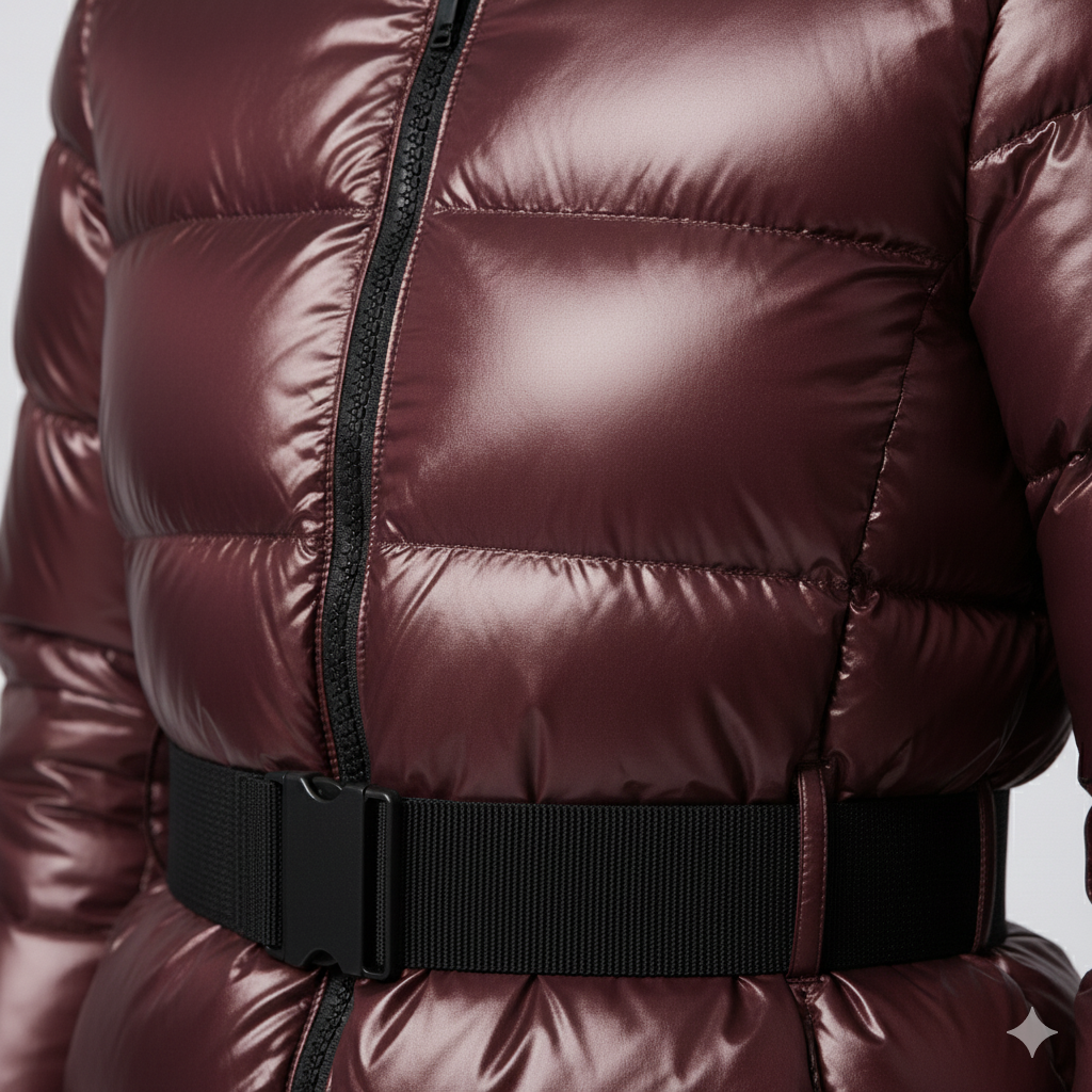 Fashionable Ladies Cotton Coat with Fitted Waist