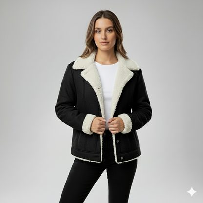 Warm Women's Parka Jacket with Fleece Lining