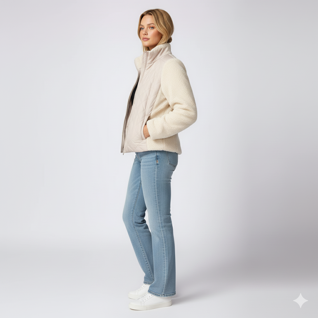 Warm Quilted Winter Jacket for Women