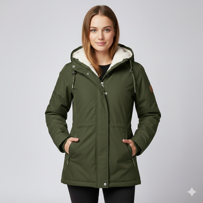 Warm Fur Lined Women's Winter Long Coat