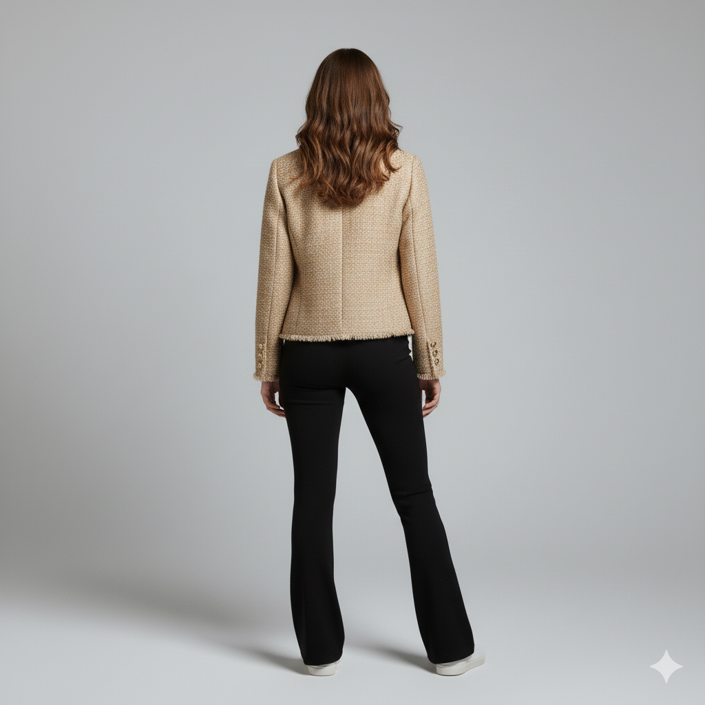 Classic Short Tweed Winter Jacket for Women