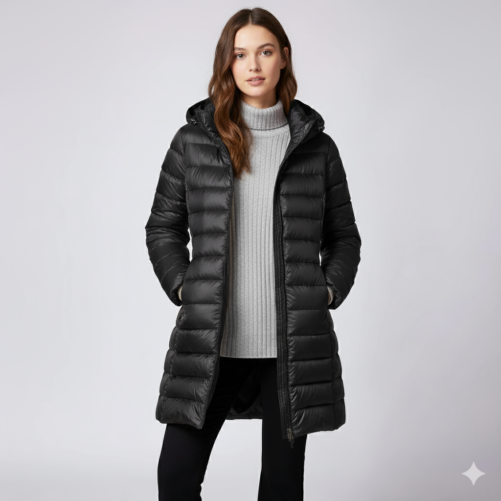Warm Padded Long Quilted Women's Coat