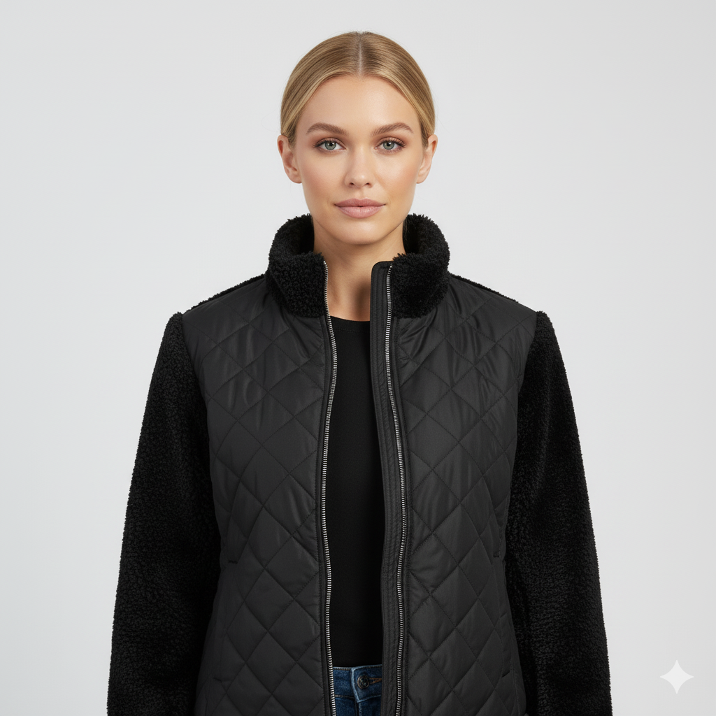 Warm Quilted Winter Jacket for Women